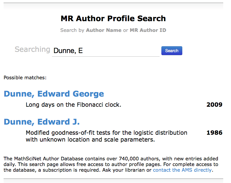 Author Search Results
