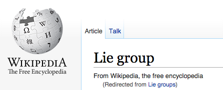 Wikipedia - Lie group