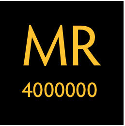 Stylized "MR4000000"