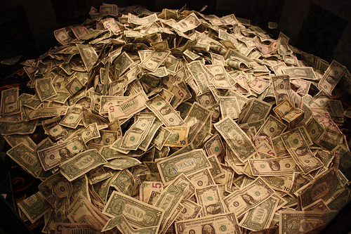 Money. Image: Nick Eres, via flickr.