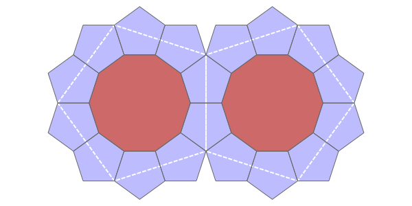 Pentagons, each Subdivided into a Decagon and 10 Half-Pentagons - Greg Egan