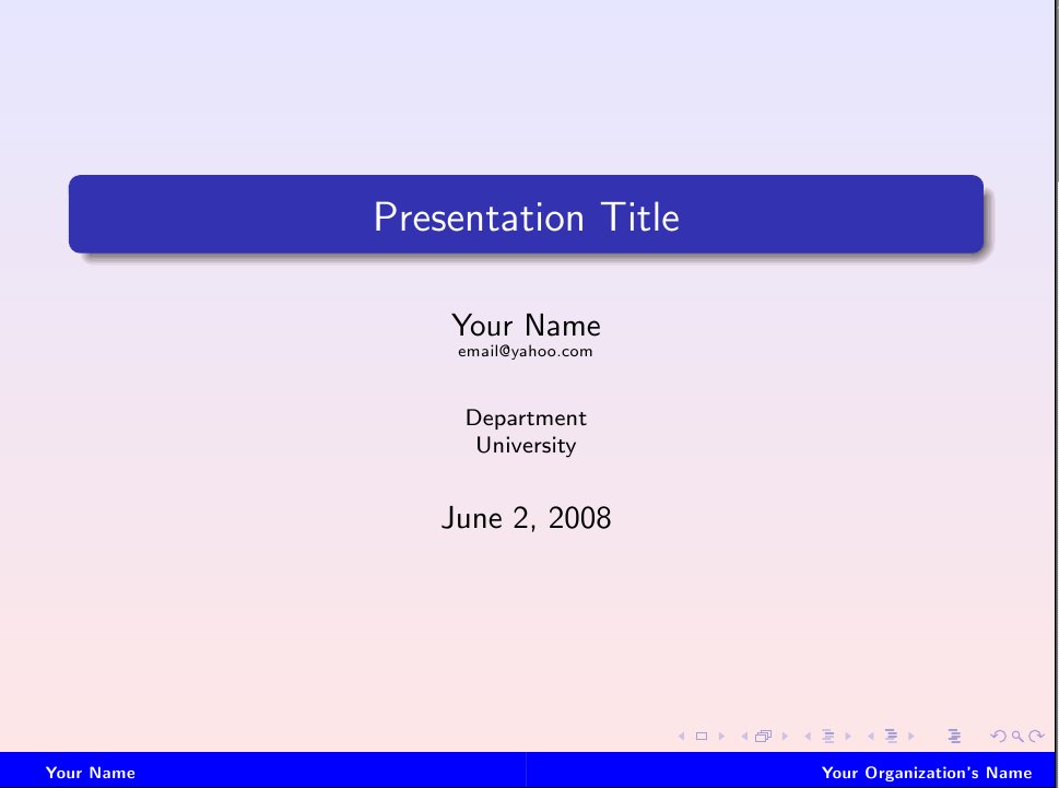 best beamer presentation template