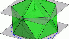 Icosahedron Illustrating Pentagon-Hexagon-Decagon Identity - Greg Egan